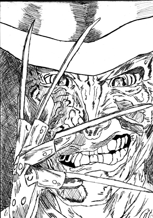 Andy's Gallery: A Nightmare on Elm Street, Freddy vs. Jason, and Horror icons.