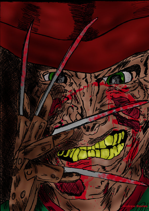 Andy's Gallery: A Nightmare on Elm Street, Freddy vs. Jason, and Horror icons.