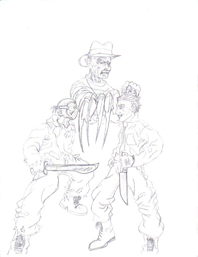 T.E.'s Gallery: Freddy Krueger, Jason Voorhees, and Horror icons